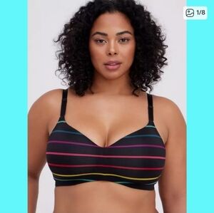 Torrid Women's Striped Rainnow Wireless Bra